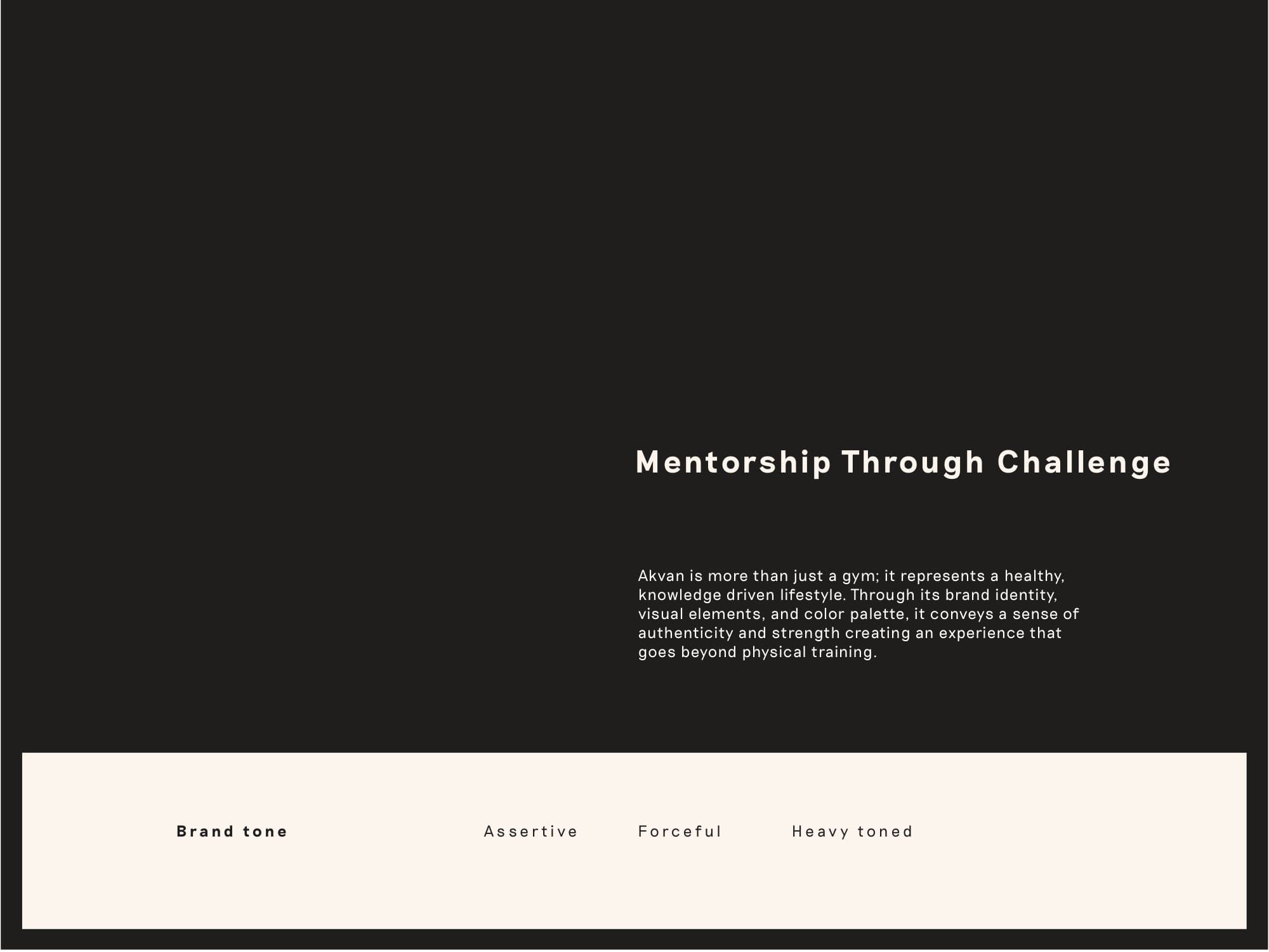Brand tone board — mentorship through challenge