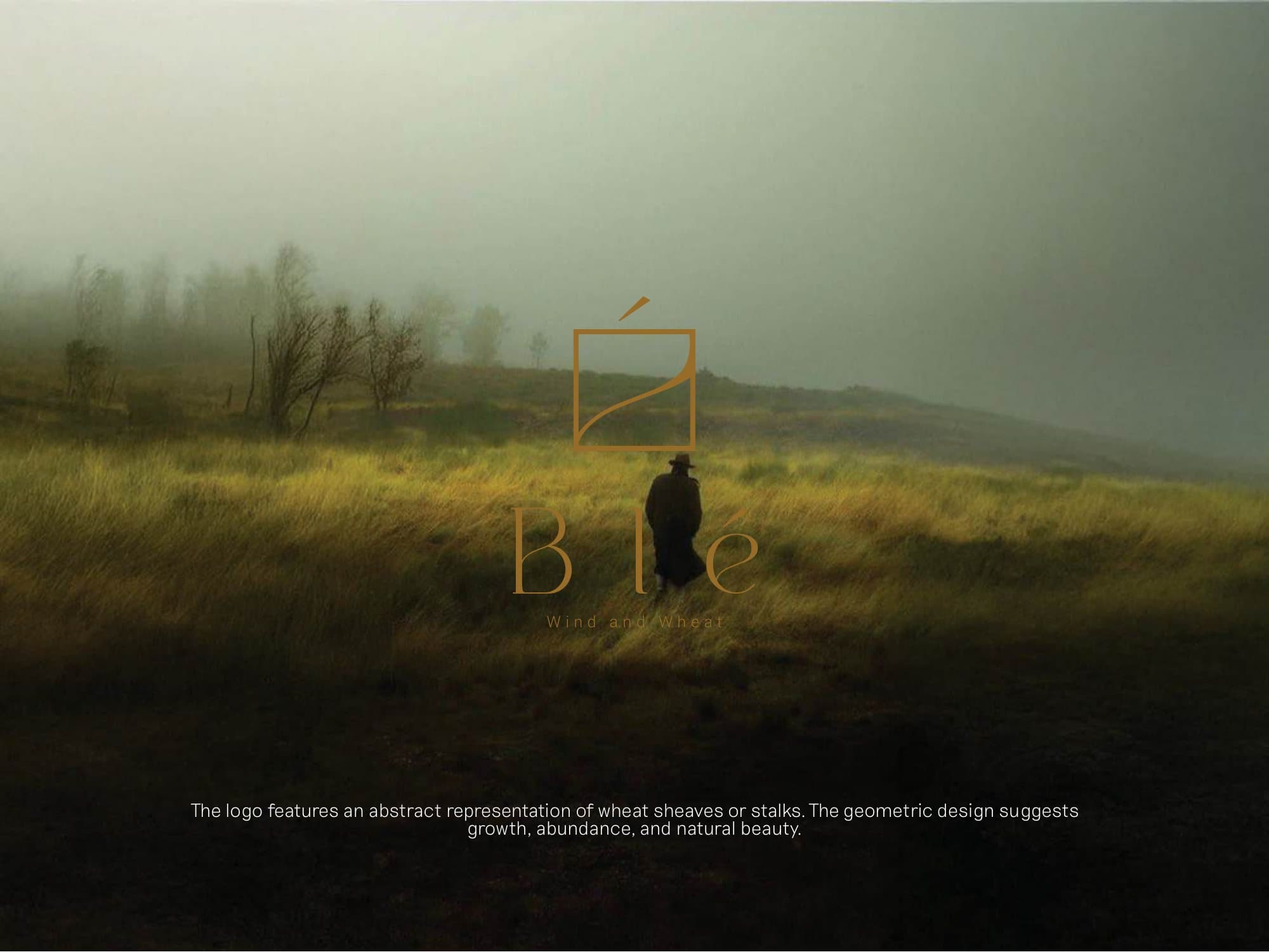 The Blé logo set over golden wheat pastures