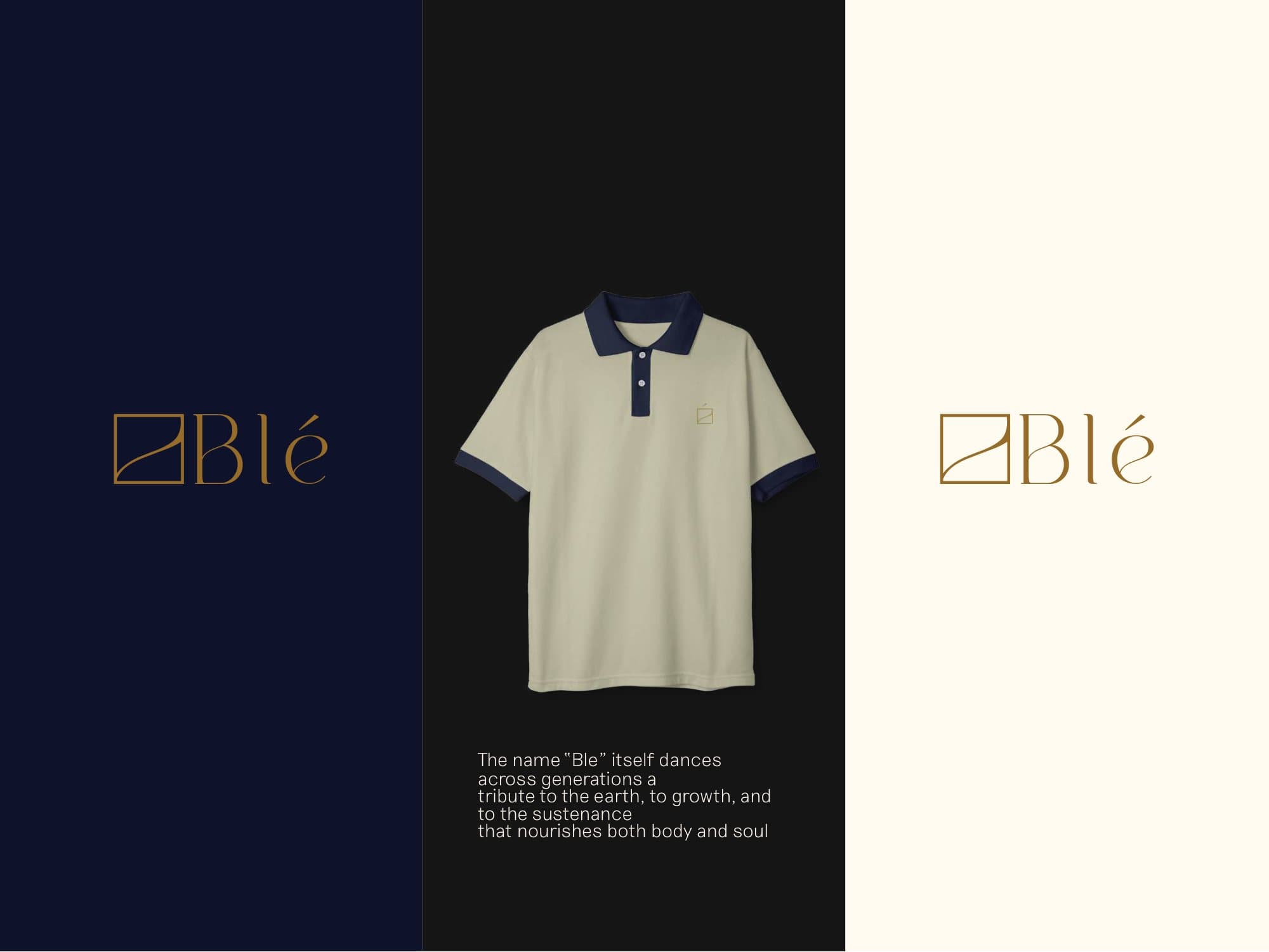 Blé wordmark beside the staff uniform