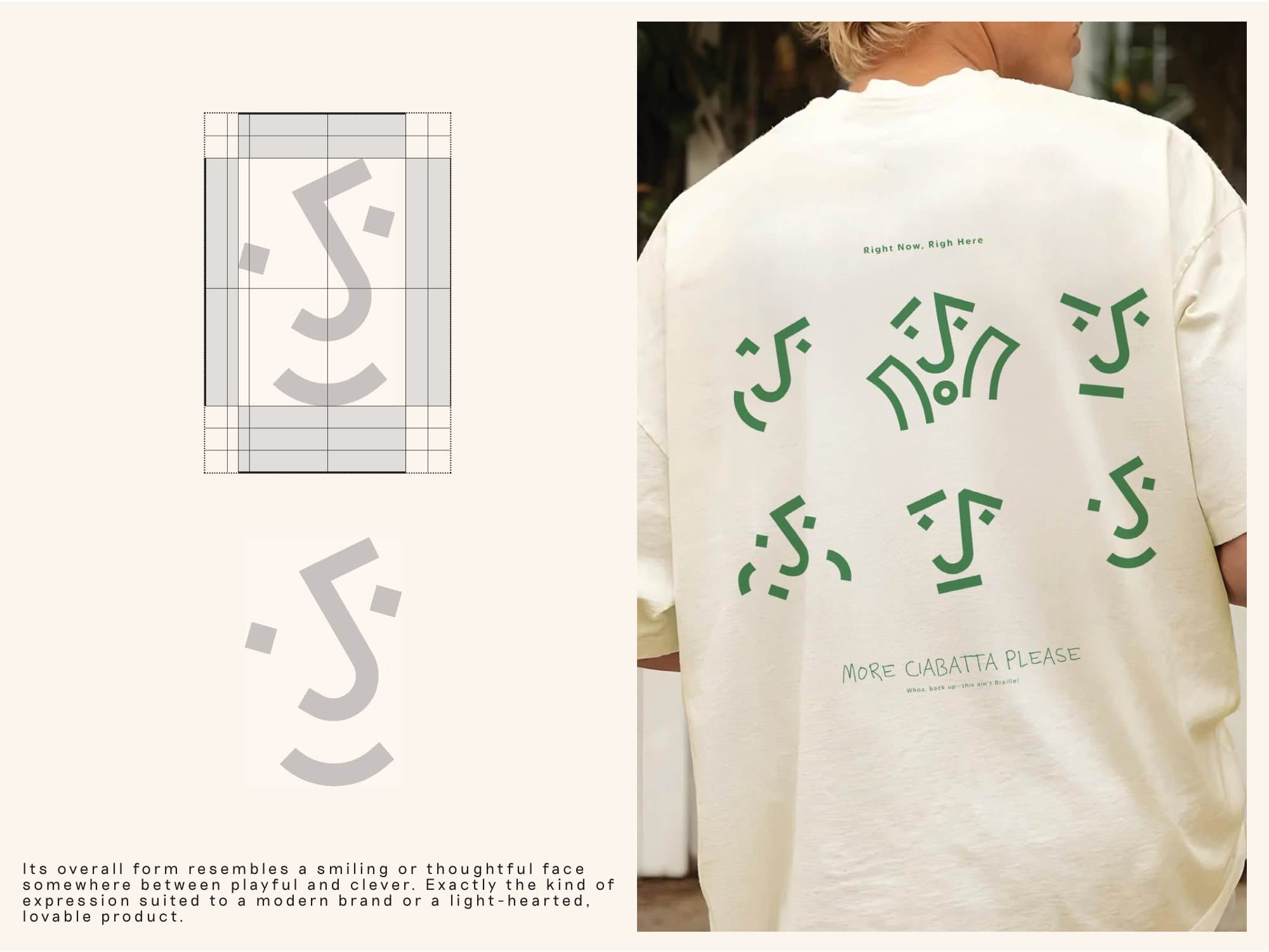 Mascot construction grid and printed merchandise
