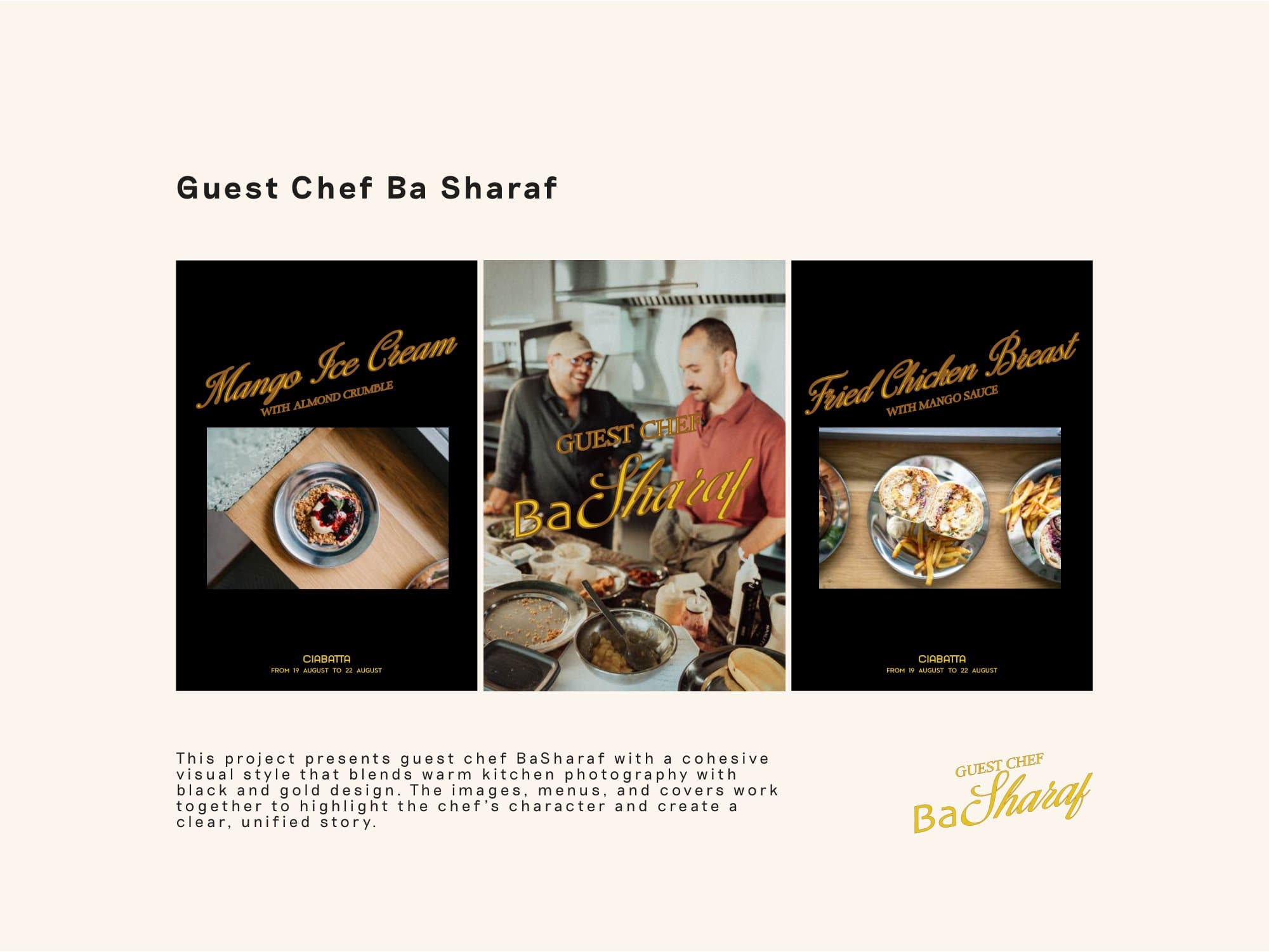 Guest Chef Ba Sharaf campaign layouts