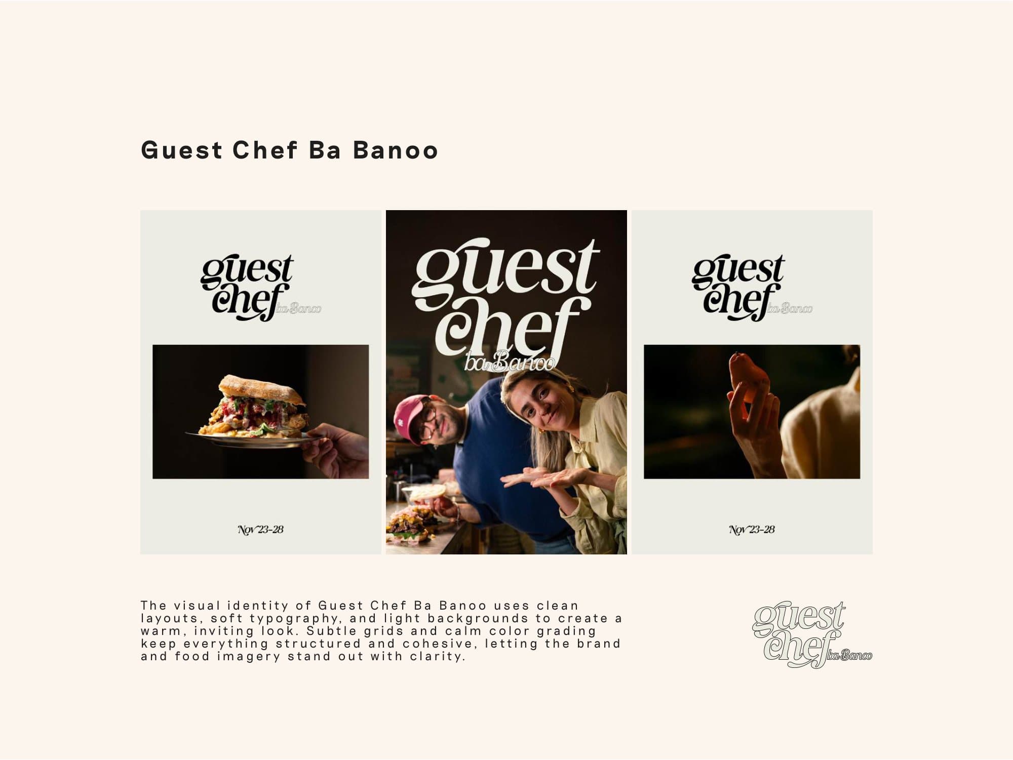 Guest Chef Ba Banoo visual identity